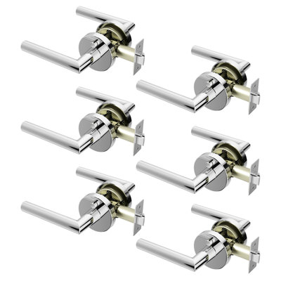 Stark Privacy Door Lever Modern Concealed Design For (Bed & Bath) – Sleek Minimalist Style in Chrome