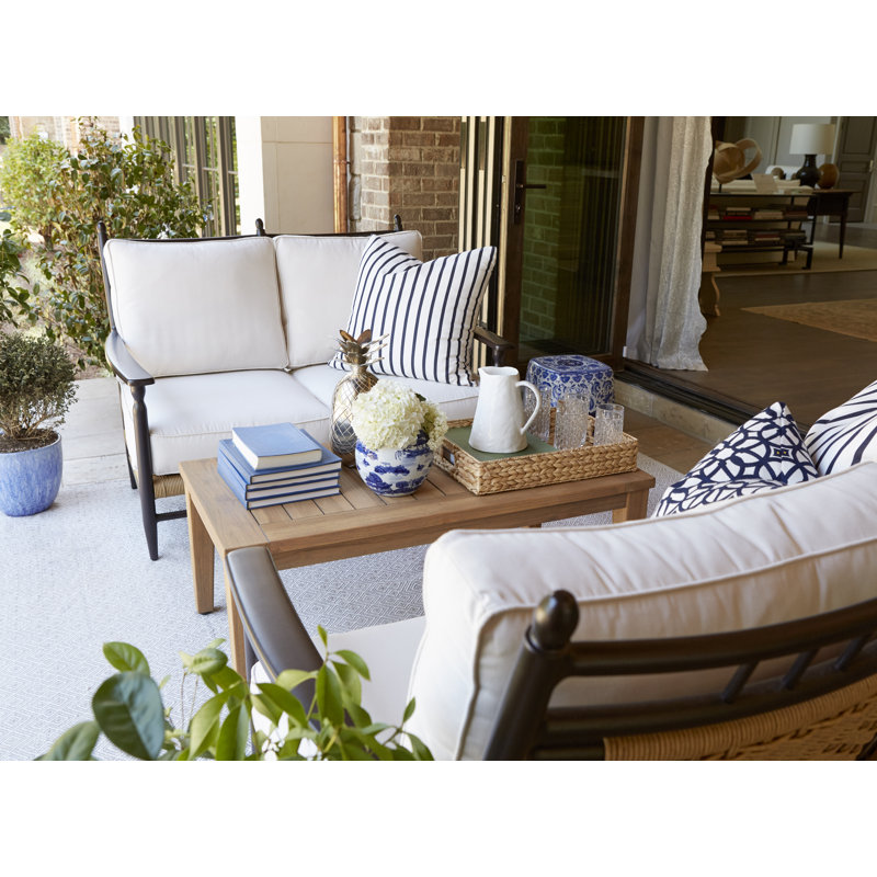 Low Country Outdoor 2 - Seat Loveseat, Delicate Botanical Slate