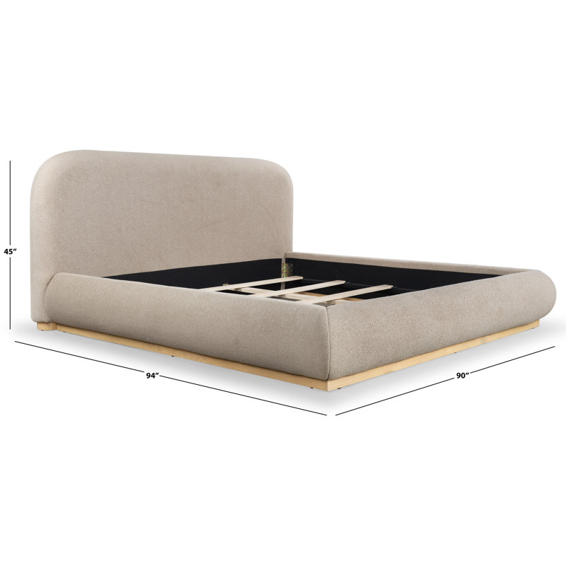 Jennabryanna Boucle Bed, Light Brown Boucle, King