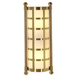 New York 2 - Light Dimmable Brass Flush Mounted Sconce