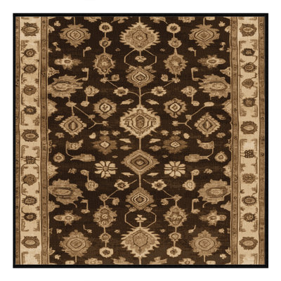 Machine Washable Overdyed Brown Area Rug