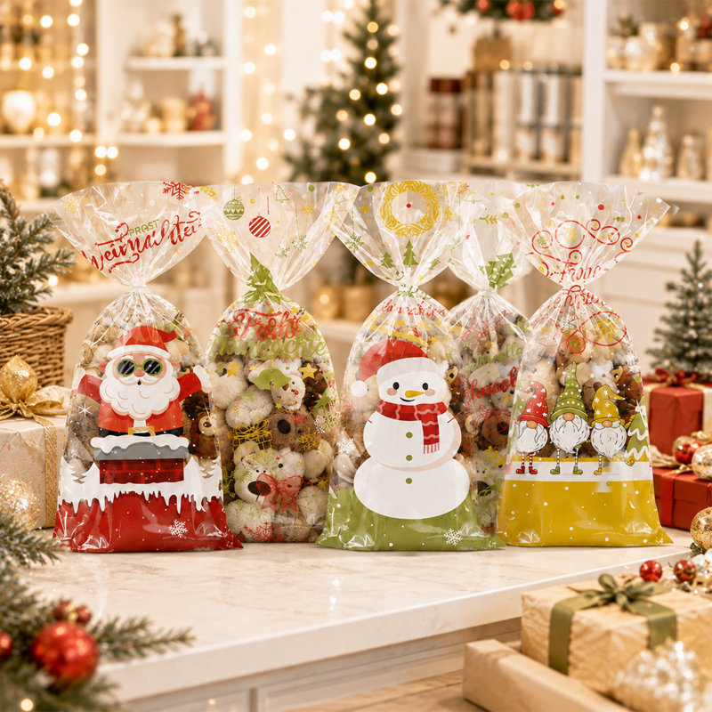 Décorations de Noël, Père Noël, sac de bonbons, sac-cadeau, sac d'emballage