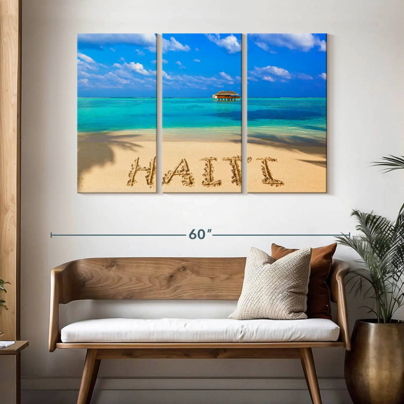Gillard, plage d'Haïti, H 32 po x l 50 po