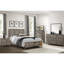 Table de chevet rustique gris vieilli pour l'intérieur de chambre à coucher, 2 tiroirs, chambre à coucher en bois stratifié