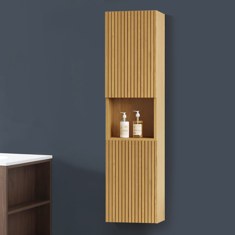  59-Inch Tall Wall-Mounted Bathroom Storage Cabinet