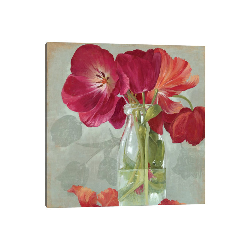 Glass Flowers II - Wrapped Canvas Painting
