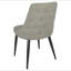 Chaise de salle à manger capitonnée gris clair (ensemble de 2)