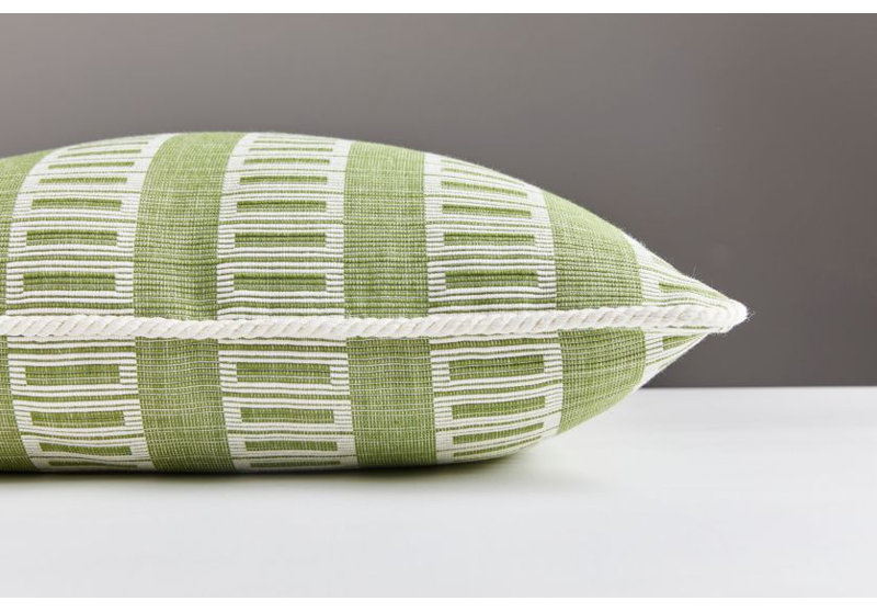 Folklore Square Pillow Cover & Insert, Grass, 18" H x 18" W