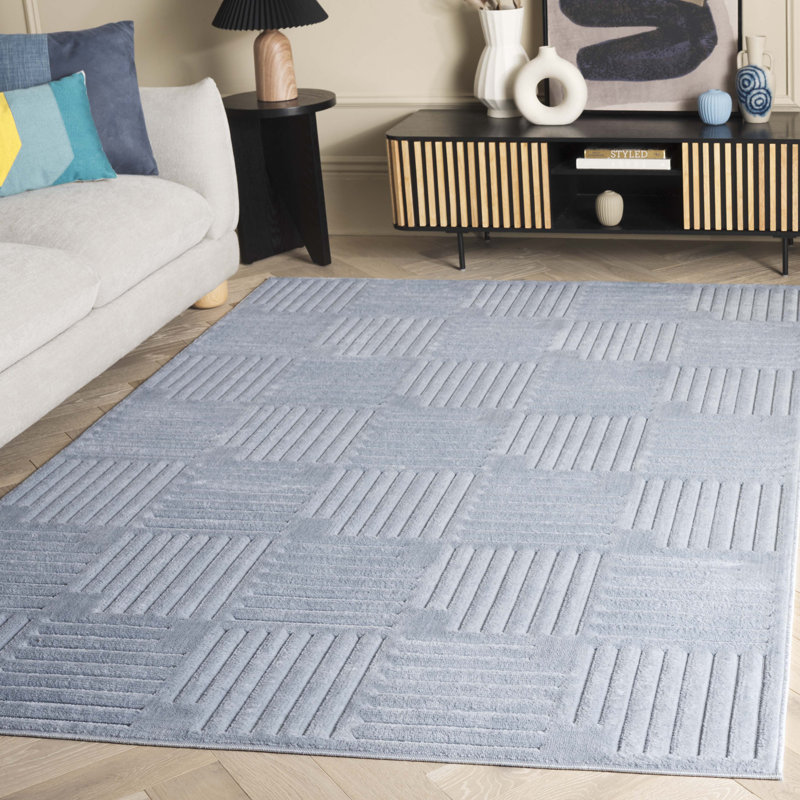 Tapis bleu Selena 678, Rectangle 5 pi 3 po x 7 pi 6 po