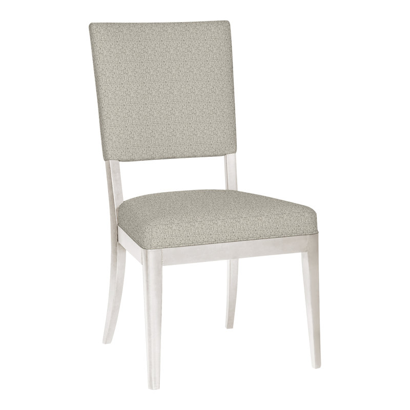 Juliet Upholstered Dining Chair, Tuck Metal, Casa Blanca