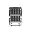 Lit pliant de 75 pouces avec matelas en mousse à mémoire de forme de 5 po, lit d'appoint escamotable peu encombrant, structure en métal robuste sur roulettes, lit simple portable pour adultes et invités