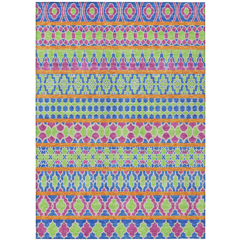 Juli Washable Moroccan Indoor / Outdoor Rug, Rectangle 2'6" x 3'10"