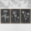 Slate Floral II, ensemble de 3 toiles encadrées sur toile-97706444-97706445