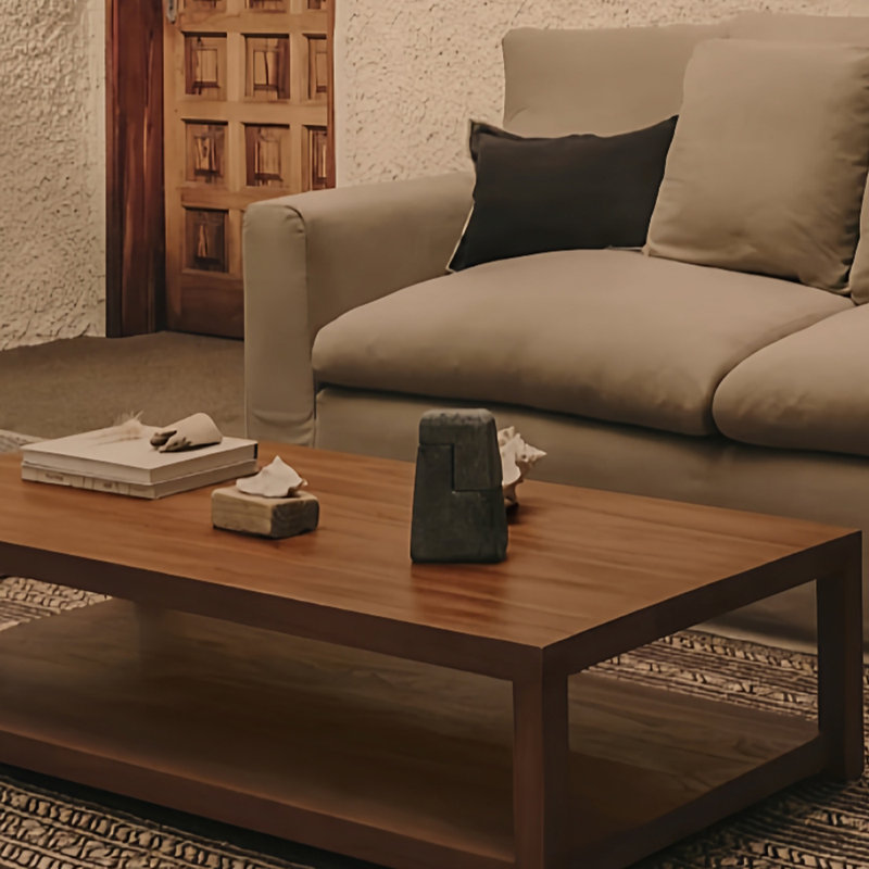 Table basse simple American Country, H 17,7 po x L 55,1 po x l 23,6 po