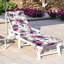  Coussin de patio extérieur d'extérieur 3 po à motif de fleurs mauves à l'aquarelle