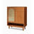 Minimalist modern rattan solid wood shoe cabinet-1201531721