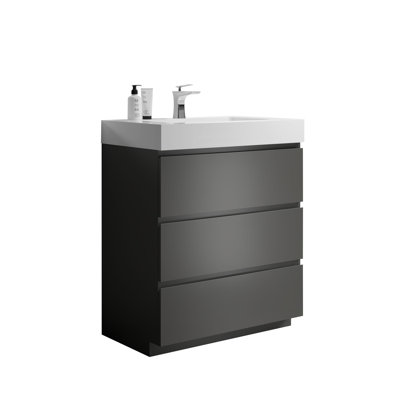 Manzura 29.6'' Single Bathroom Vanity Base Only