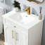 Ensemble lavabo de salle de bain moderne de 70,6 cm (27,8 po) avec surface peinte, lavabo de salle de bain autoportant de style milieu du siècle avec rangement, meuble-lavabo haut de gamme avec poignées en métal-770869705