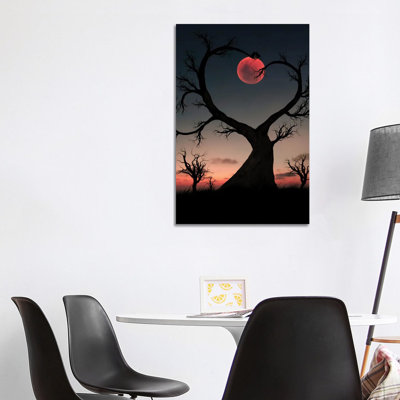 Tree And Owl by Abdullah Evindar - Wrapped Canvas Print