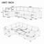 Canapé-lit modulaire confortable avec lit escamotable et méridienne, Interfaces USB et Type-C, Canapé-lit moderne pour le salon-171754839