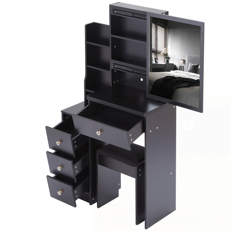 Petit meuble-lavabo 29,2 po à DEL avec tabouret