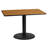 Carrus Rectangular Laminate Dining Table Top with Round Base-1464009494-1464009580
