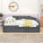 Full Upholstered Daybed with Twin Trundle and USB Ports