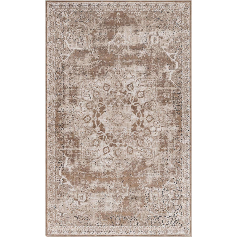 Parrado Ikat Indoor Rug, Rectangle 5' x 8'