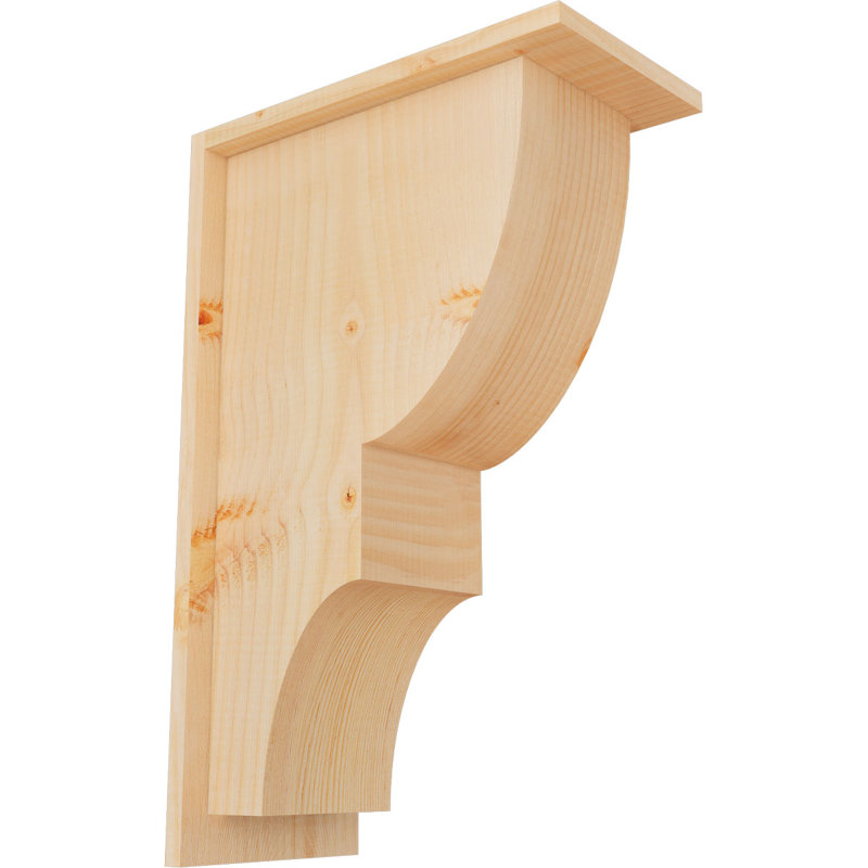Corbeau Ridgewood avec contre-plaque, H 22 po x l 7,5 po x P 14 po, Sapin de Douglas, Lisse