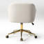 Chaise de bureau rembourrée en velours Farrah-101215813