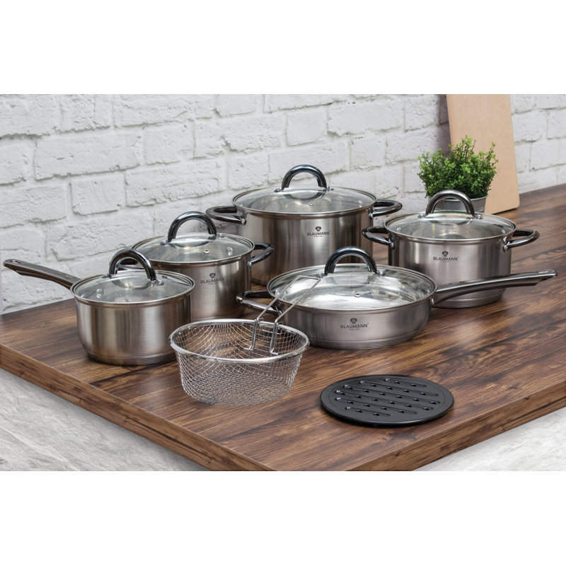 Batterie de cuisine en acier inoxydable 13 pièces Berlinger Haus, Noir