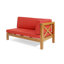 Ensemble de banc de coin en X avec table basse pour le jardin