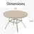 VRSHWO"Outdoor Round Patio Dining Table For 4-6, All Weather Metal Dining Table With Umbrella Hole For Deck Lawn Garden Backyard-16360509