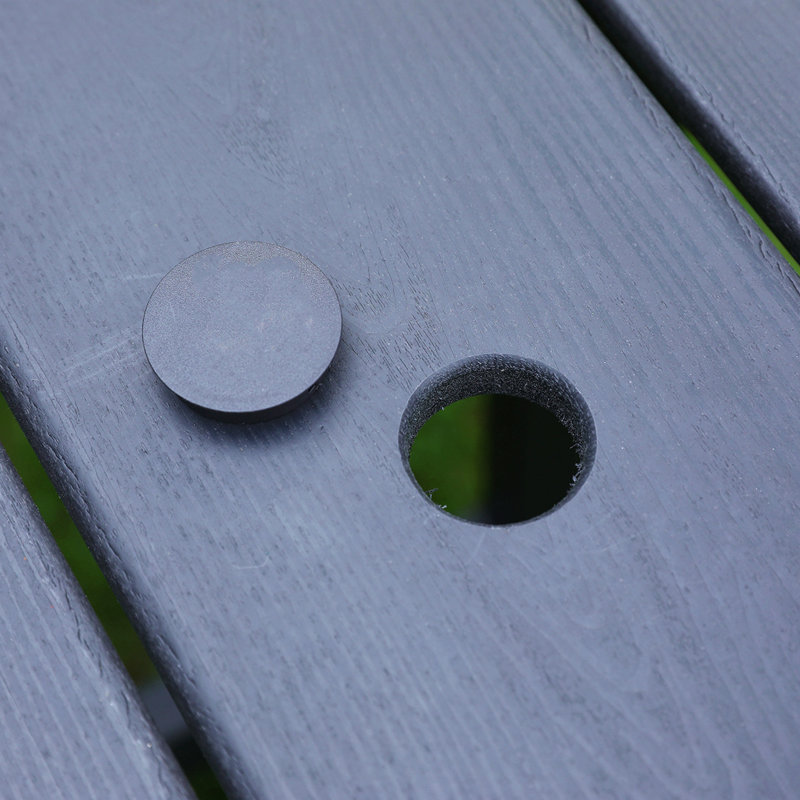Table de salle à manger en HDPE, Noir
