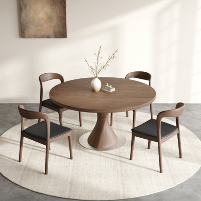 Ensemble de table de salle à manger en bois massif de style campagnard 5/7 pièces avec chaises de cuisine pour 4/6 personnes - Life Grows Upward