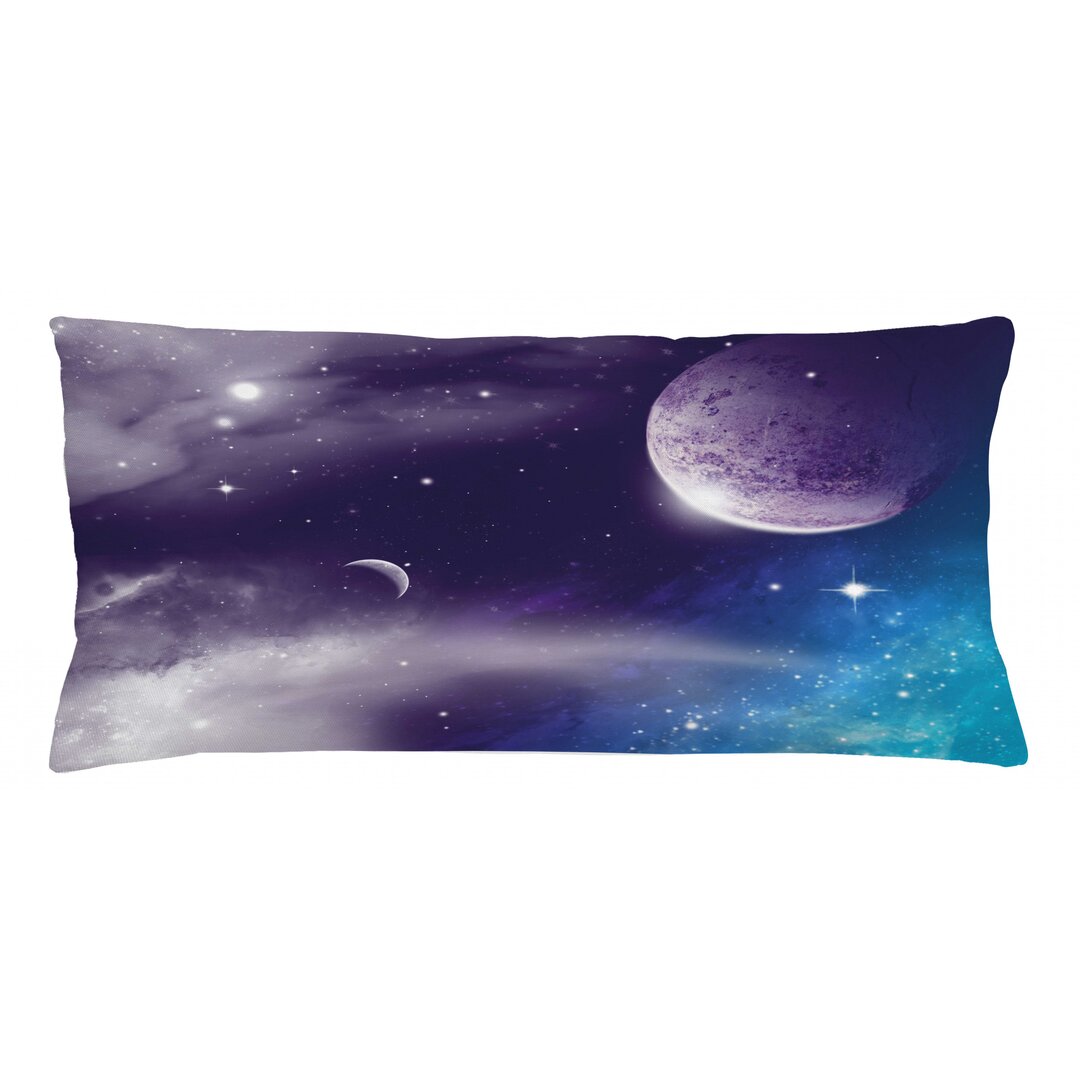 Kissenbezug, Starry Night Sky-Landschaft, Platz, Blau Lila