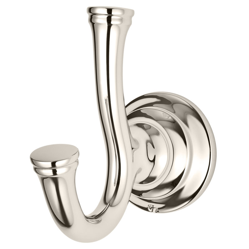 Delancey Wall Mounted Robe Hook, Polished Nickel