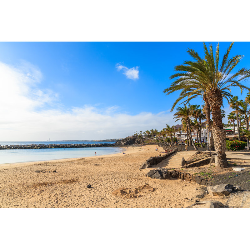 Flamingo Beach by Pkazmierczak - Wrapped Canvas Print, 81cm H x 122cm W