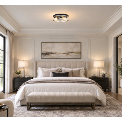 Durrin Modern 3 Light Round Flush Mount