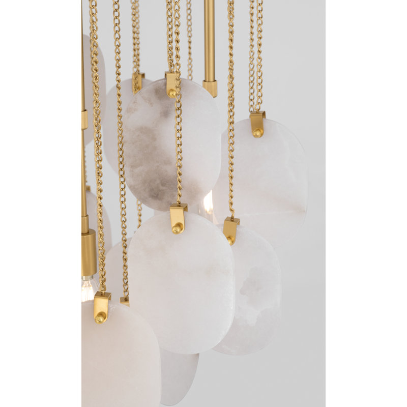 Luminaire suspendu 27,5 po Velisse, Six lumières, H 44 po x l 27,5 po x P 27,5 po