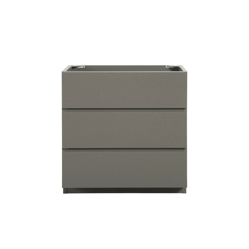 Armoire de plancher SANS lavabo, avec trois tiroirs, pré-assemblée, 30"