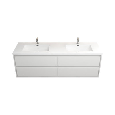 Aurik 71'' Double Bathroom Vanity with Acrylic Top