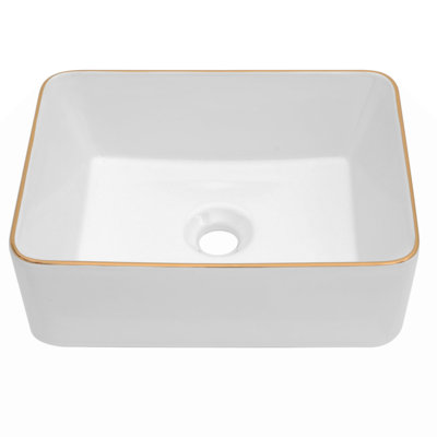 16X12   Ceramic Rectangular Vessel Bathroom Sink