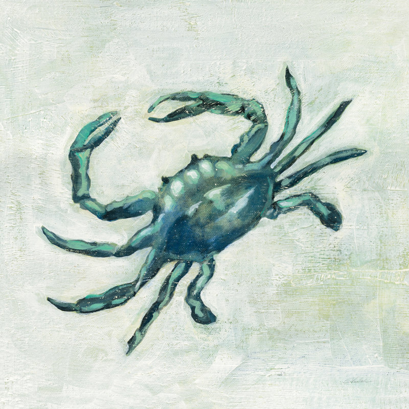Indigo Sea Life II by Silvia Vassileva - Wrapped Canvas Painting, 91cm H x 91cm W