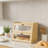 Double Layer Bread Box For Kitchen Counter, Large Capacity Wooden Bamboo Bread Storage Container With Acrylic Window, Stackable Bread Holder And Organizer