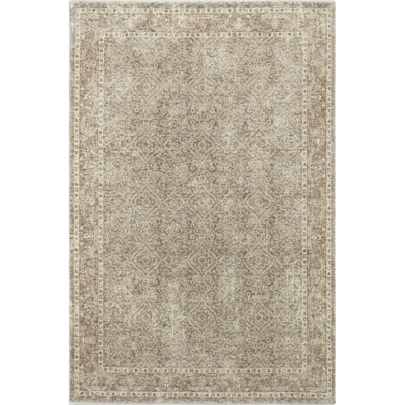 Krever Vintage Inspired Indoor Area Rug, Rectangle 2' x 3'3''
