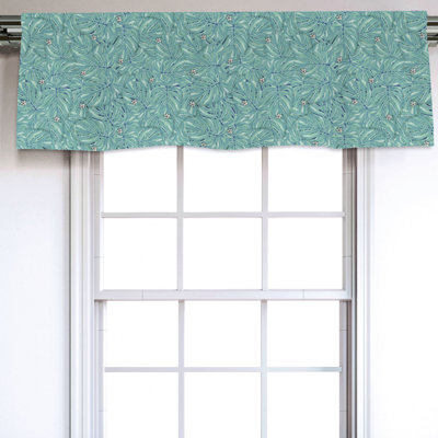 Sateen Floral Ruffled Window Valance