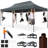 COBIZI 20 Ft. W x 10 Ft. D Heavy Duty Pop up Canopy Tent with 6 Sidewalls-98379451