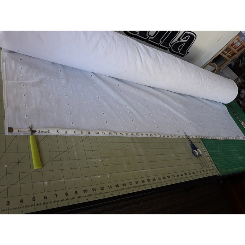 Auvent de couleur unie en mélange de coton, Œillet blanc, Simple