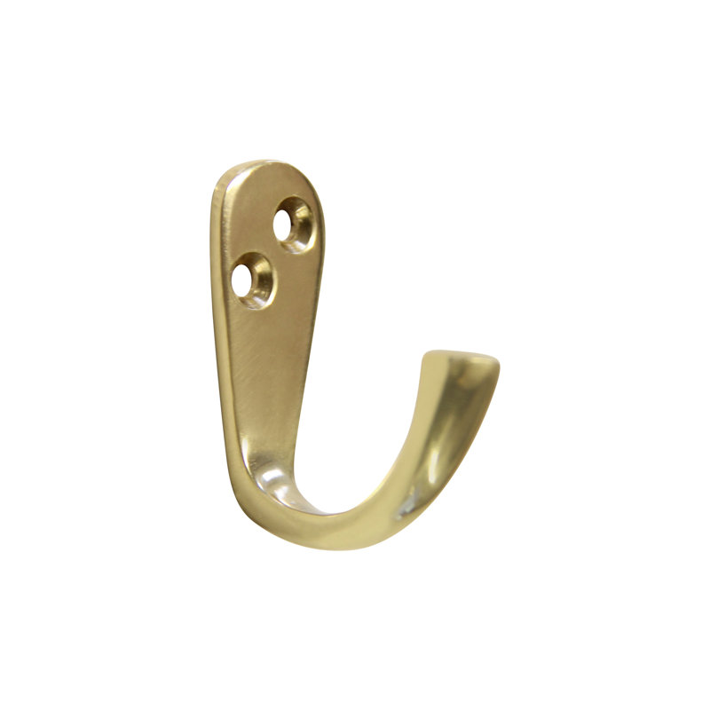 Decorative Wall Hook, Polished Brass